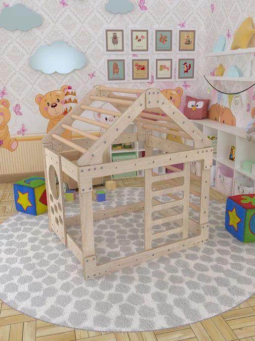 Complesso Sportivo in Legno per Bambini