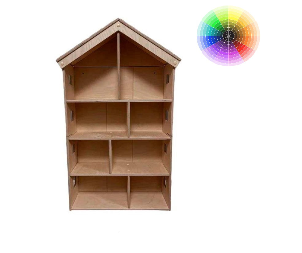 Scaffale per Bambini in Legno TULEI Libreria e Armadio per Abiti