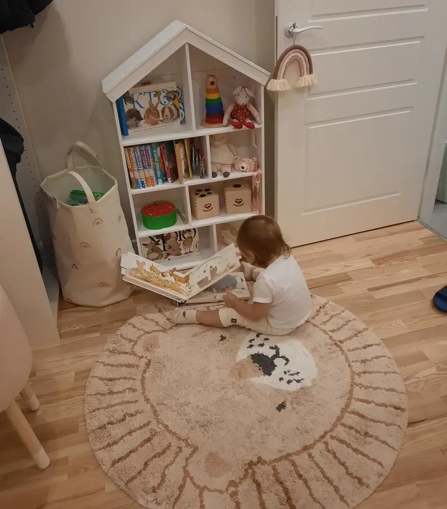 Scaffale per Bambini in Legno TULEI Libreria e Armadio per Abiti