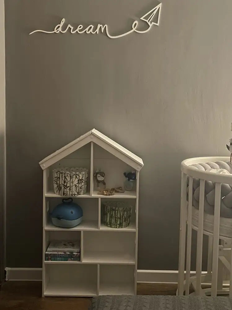 Scaffale per Bambini in Legno TULEI Libreria e Armadio per Abiti