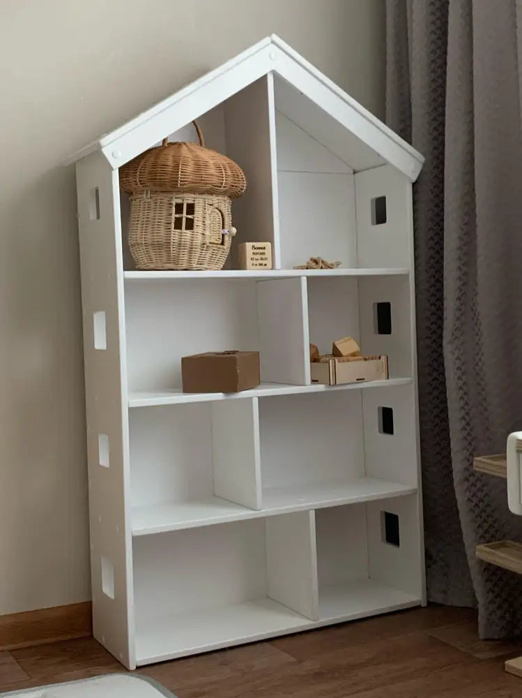 Scaffale per Bambini in Legno TULEI Libreria e Armadio per Abiti