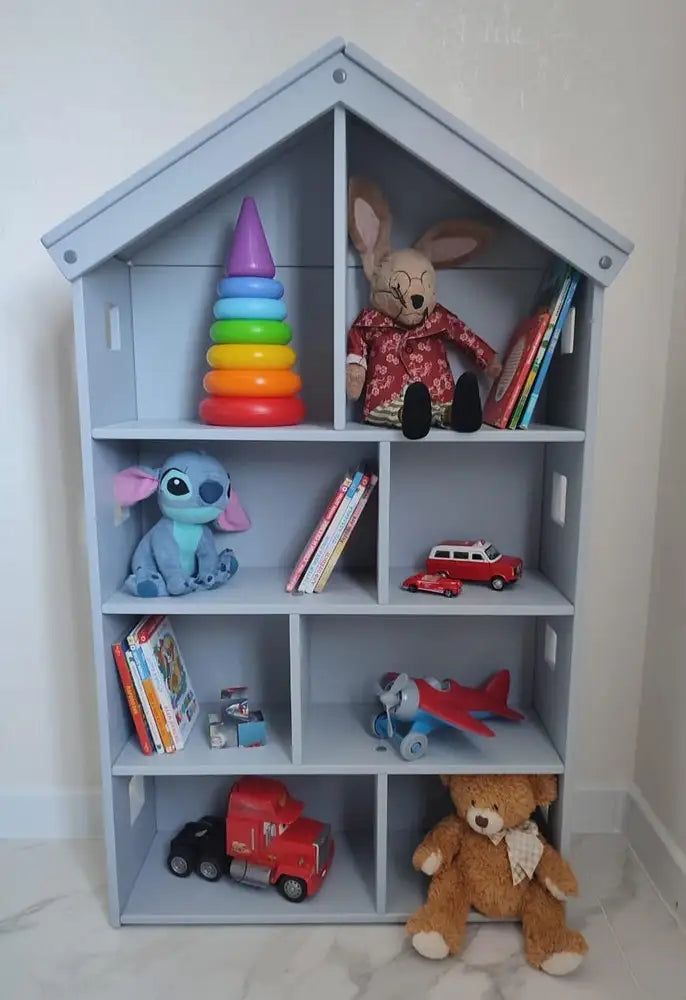 Scaffale per Bambini in Legno TULEI Libreria e Armadio per Abiti