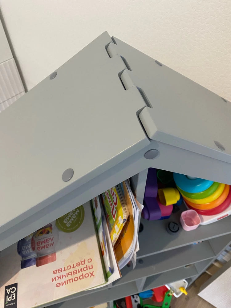 Scaffale per Bambini in Legno TULEI Libreria e Armadio per Abiti