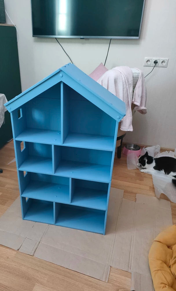 Scaffale per Bambini in Legno TULEI Libreria e Armadio per Abiti