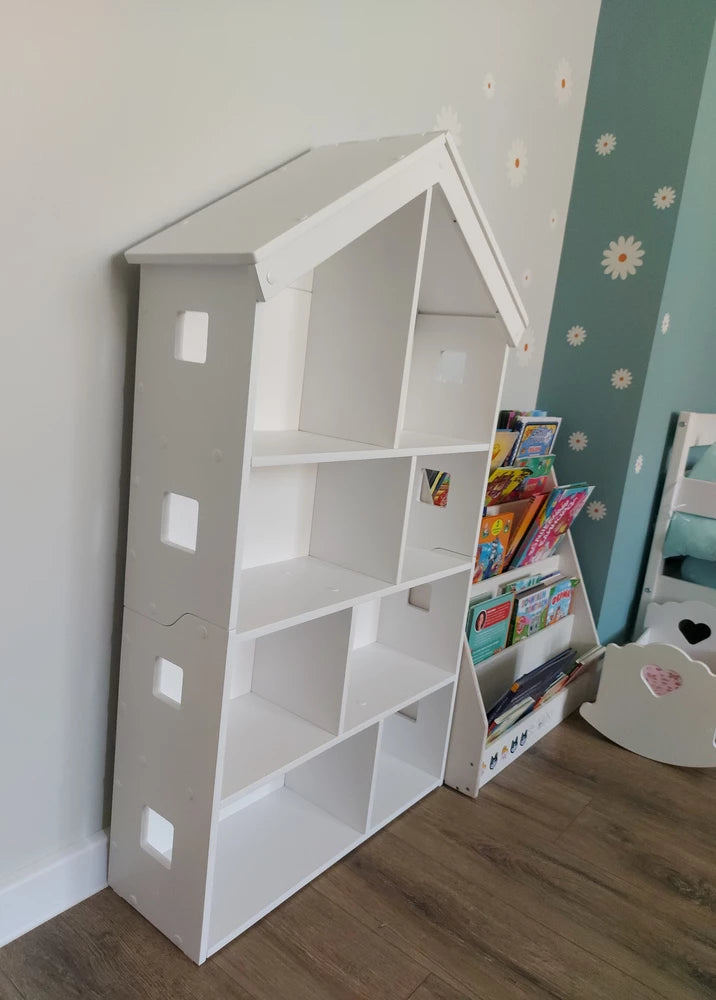 Scaffale per Bambini in Legno TULEI Libreria e Armadio per Abiti