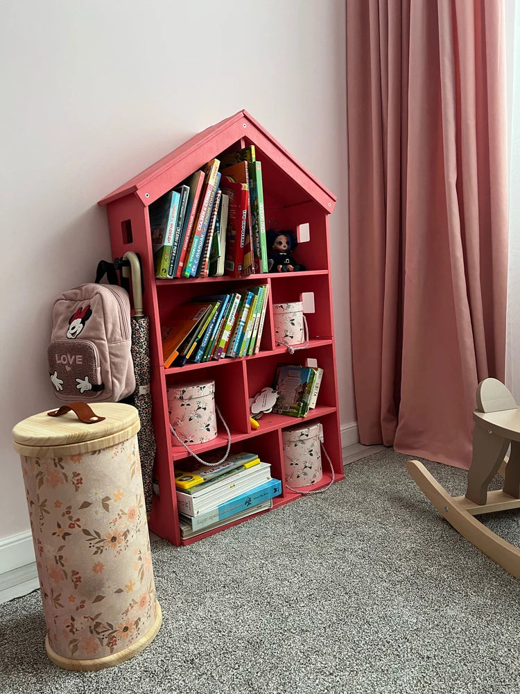 Scaffale per Bambini in Legno TULEI Libreria e Armadio per Abiti