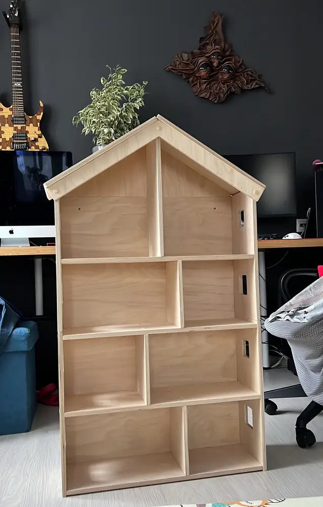 Scaffale per Bambini in Legno TULEI Libreria e Armadio per Abiti