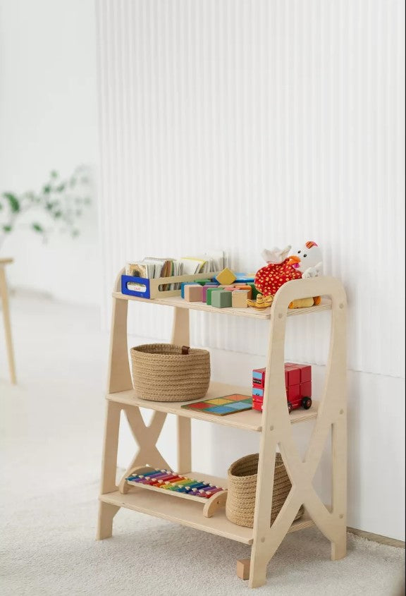 Scaffale per bambini in legno per libri