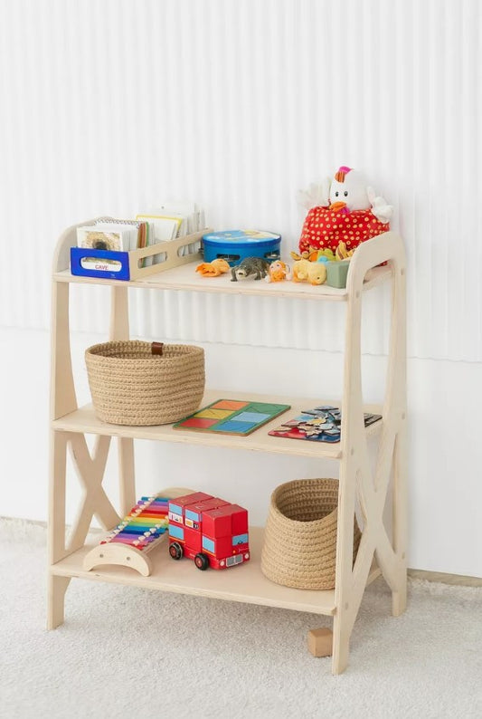 Scaffale per bambini in legno per libri