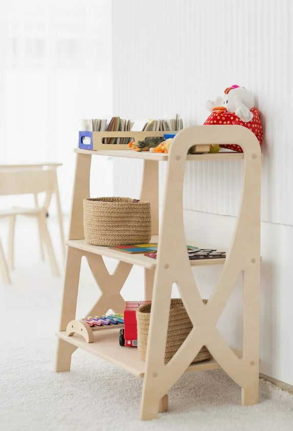 Scaffale per bambini in legno per libri