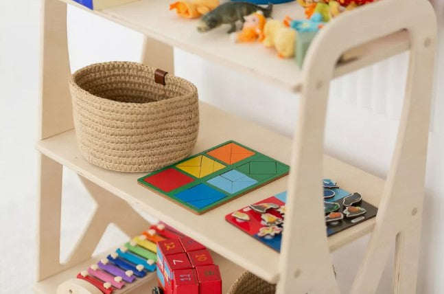 Scaffale per bambini in legno per libri