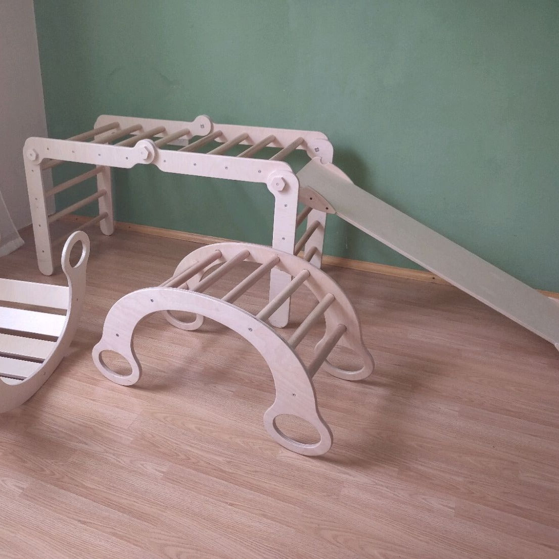 Struttura Di Arrampicata 3 In 1 MAMOI - Arco, Scivolo E Cuscino Per Bambini 1-3 Anni - Foto 4