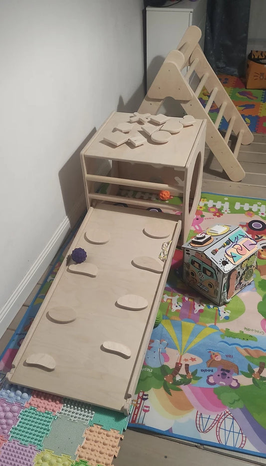 Complesso di Gioco per Bambini - Cubo Pikler e Montessori